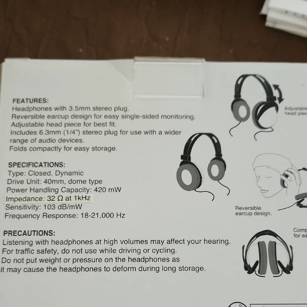 Blue Wireless Headset with Charging Cable